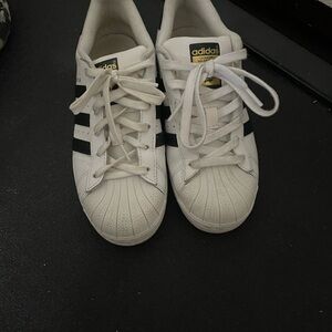 Adidas Women's White and Black Sneakers